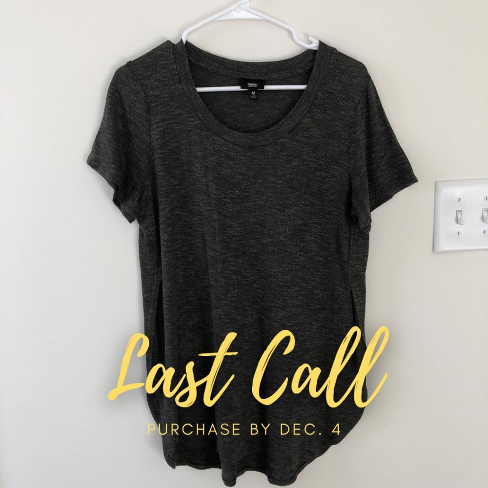 Mossimo Amry Green Split Side Tunic Shirt